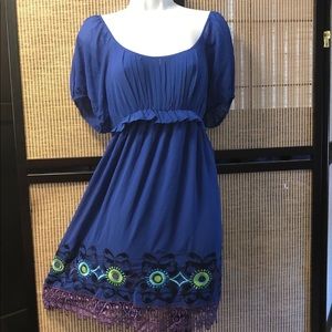 🌺 Lovely Lavender Shear    Embroidered Dress🌺